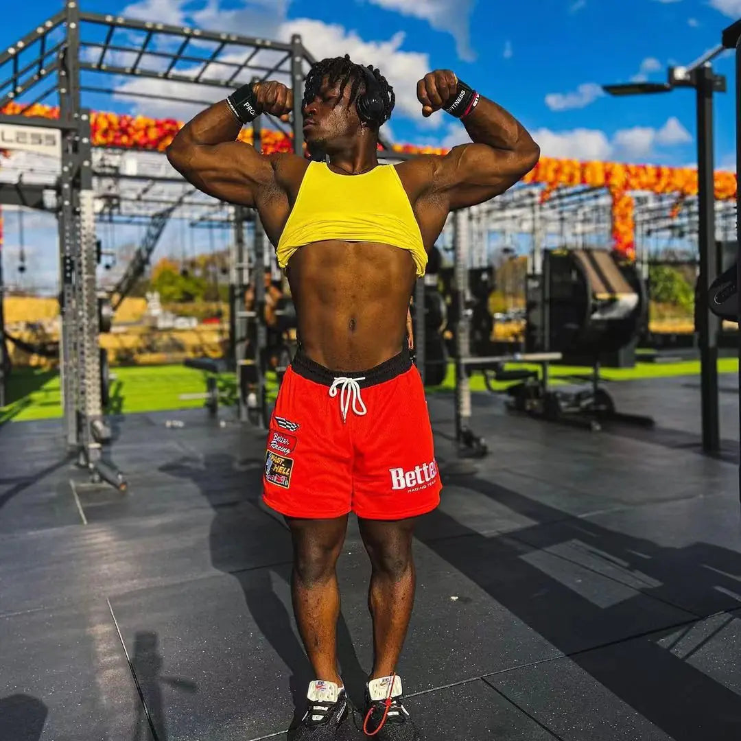 Men's Embroidered Mesh Basketball Shorts